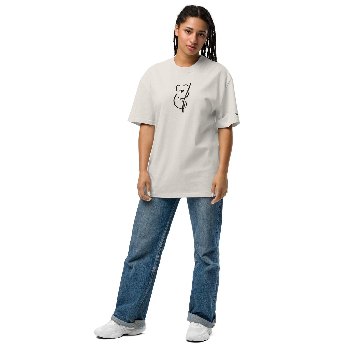 KOALA unisex Oversized Faded Tee